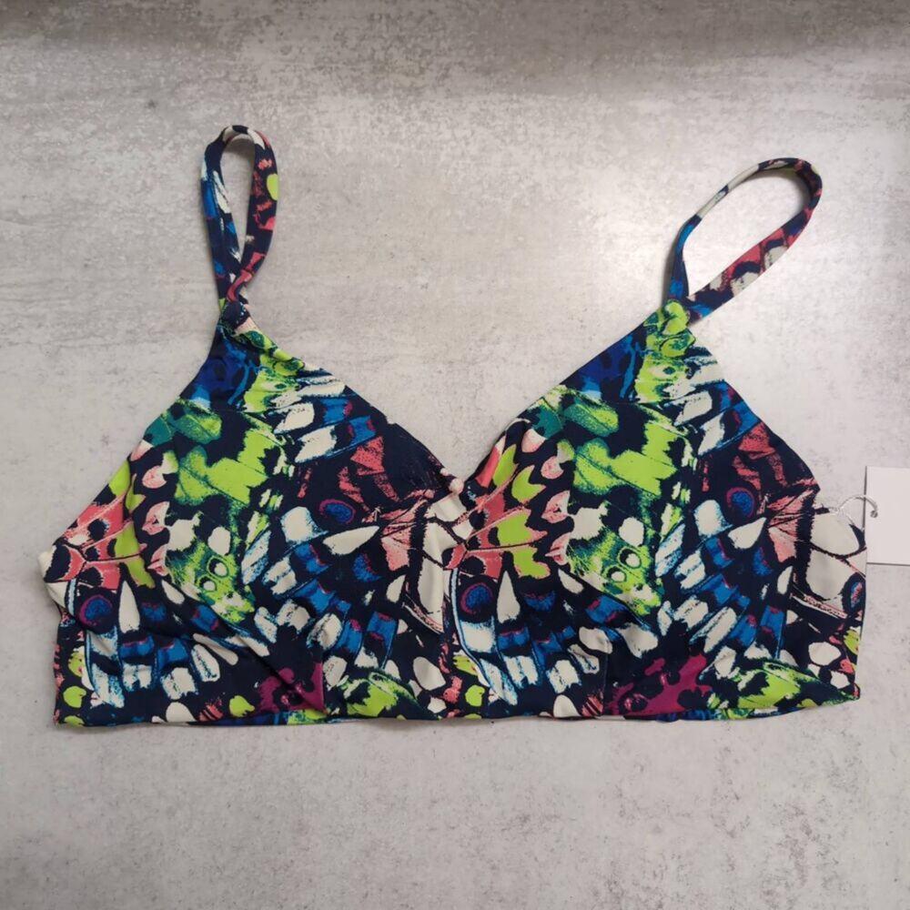 NWT Andie The Molokai Bikini Top Butterfly Multicolor Adjustable Bralette Sz XXL